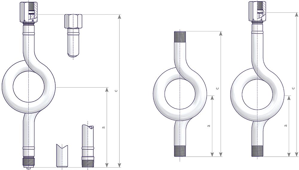 Wassersackrohre in Kreisform
 Zeichnung (Anordnung) 1