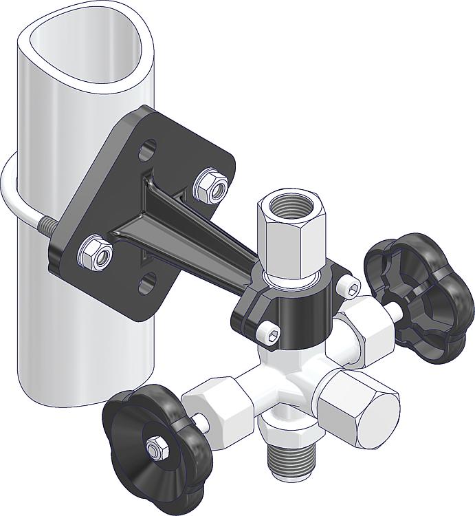 ASSchneider Mounting Brackets for Gauge Valves with Shaft Ø 26 mm