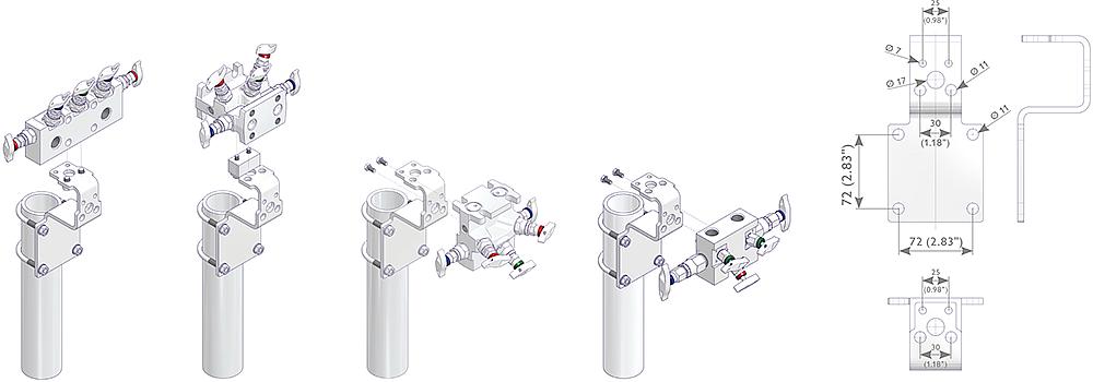 Mounting Bracket Kit Drawing (arrangement) 1