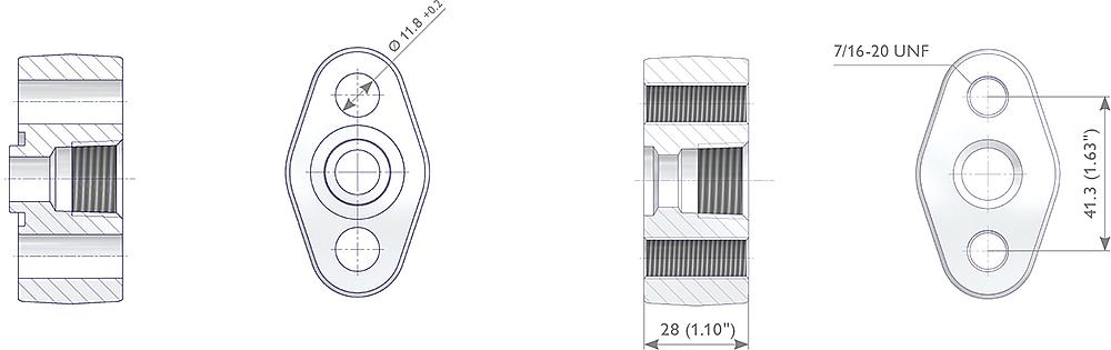 Oval Flanges Drawing (arrangement) 1