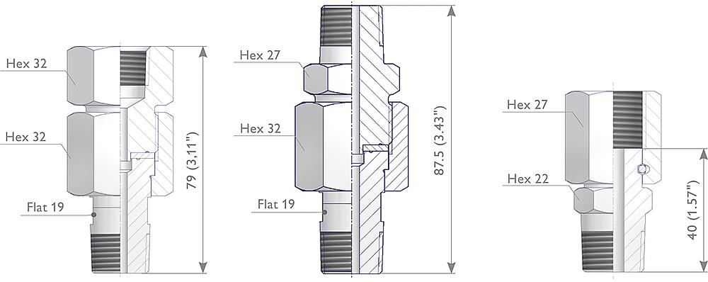 Swivel Gauge Adapters Drawing (arrangement) 1