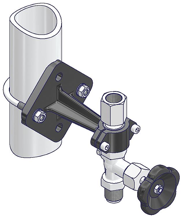 ASSchneider Mounting Brackets for Gauge Valves with Shaft Ø 26 mm
