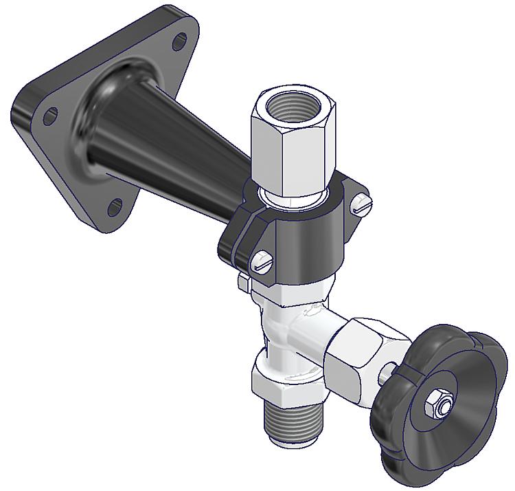ASSchneider Mounting Brackets for Gauge Valves with Shaft Ø 26 mm