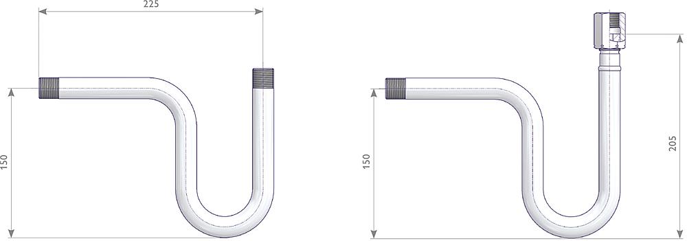 U Type Syphons Drawing (arrangement) 2