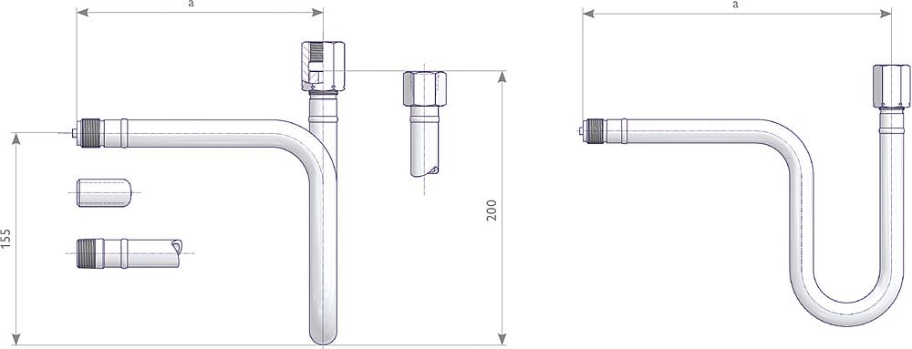 U Type Syphons Drawing (arrangement) 1