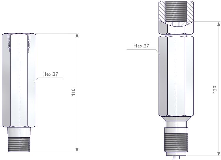 Compact Gauge Syphons Drawing (arrangement) 1