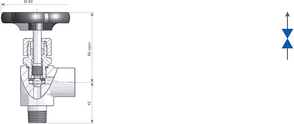 Angle Needle Valves Drawing (arrangement) 1