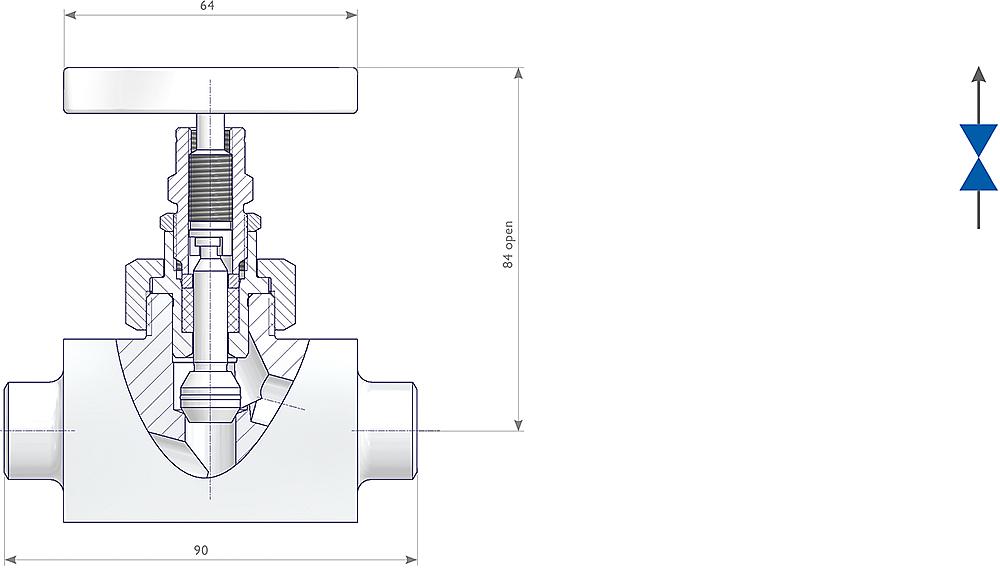 Union Bonnet Needle Valves Drawing (arrangement) 1