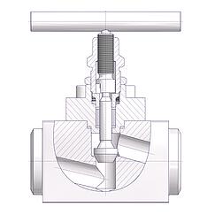 Absperrventil mit angeflanschter Spindelführung Standard 2