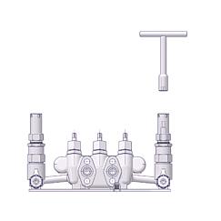 Ventilblock-Kombinationen mit Prüfanschluss Standard 2