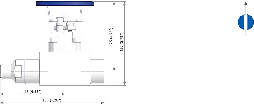 Metal Seated Ball Valves Drawing (arrangement) 1