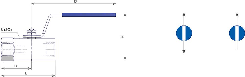 High Pressure Ball Valves Drawing (arrangement) 1