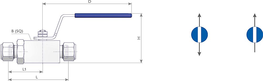 High Pressure Ball Valves Drawing (arrangement) 1