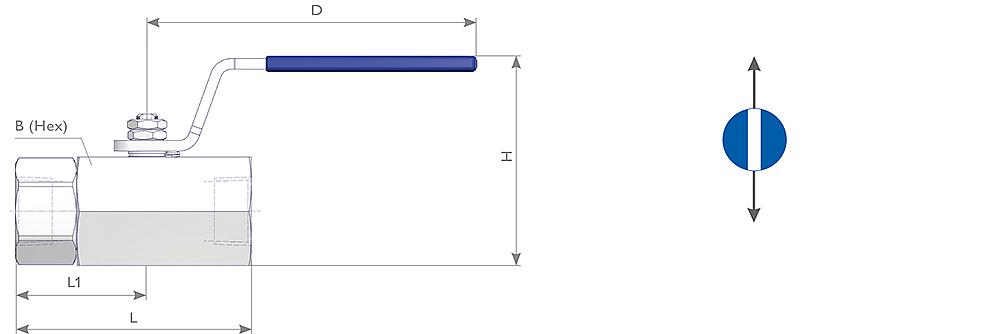 High Pressure Ball Valves Drawing (arrangement) 1