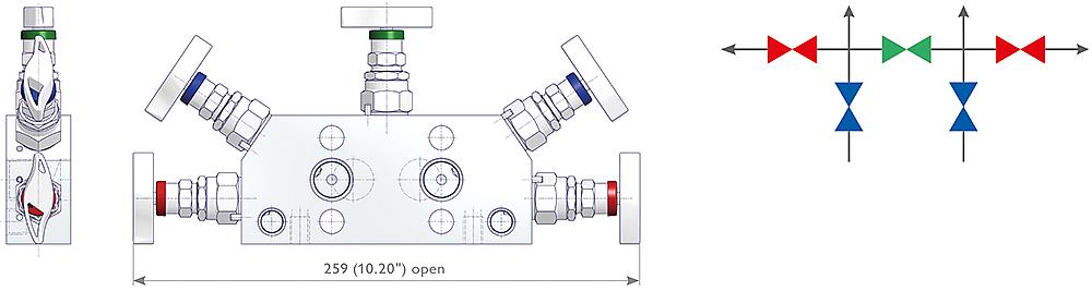 5 Valve Manifolds Drawing (arrangement) 1