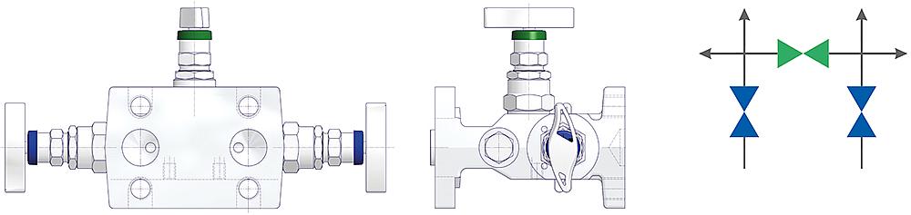 3 Valve Manifolds Drawing (arrangement) 2