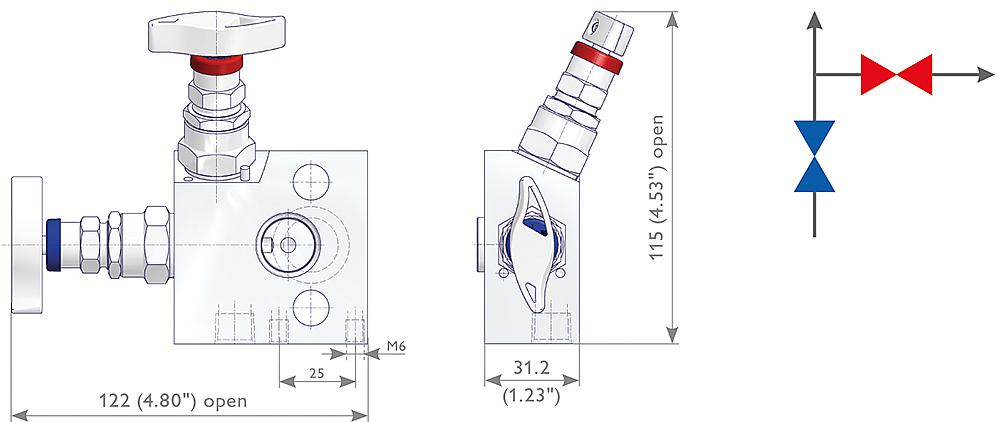 2 Valve Manifolds Drawing (arrangement) 1