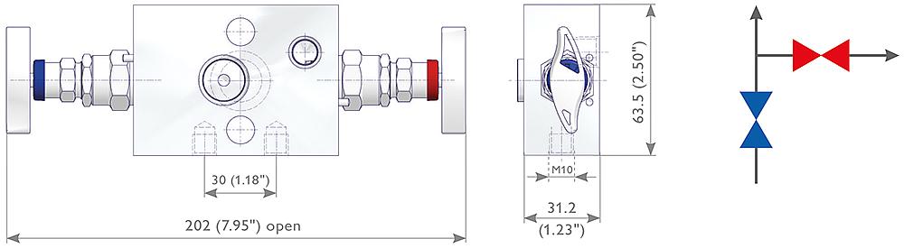 2 Valve Manifolds Drawing (arrangement) 1