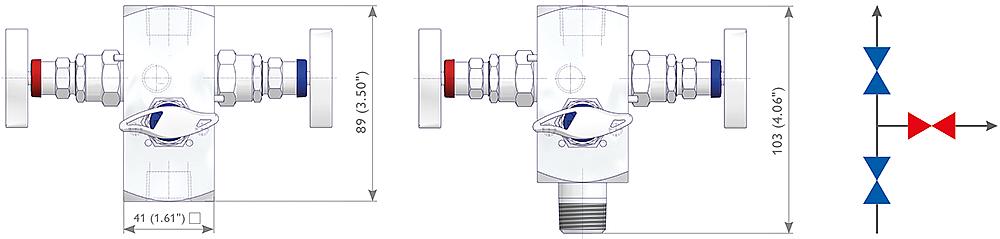 Double Block & Bleed Manifolds  Drawing (arrangement) 1