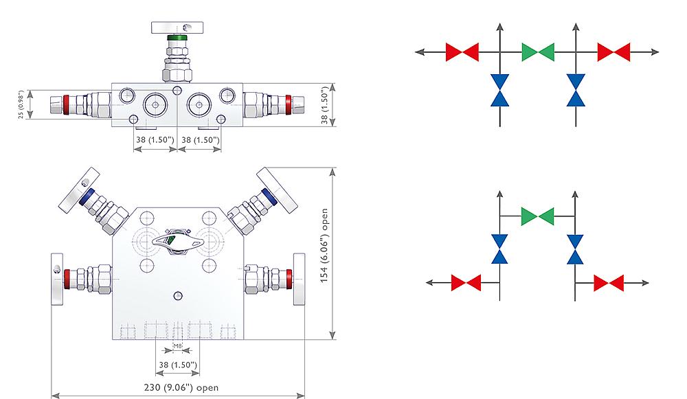 5 Valve Manifolds Drawing (arrangement) 1