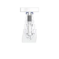 Standard-Ventiloberteil 
- nach ASME B31.1 (Power Piping)
- mit O-Ring Dichtung