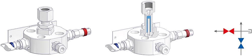 SM Instrument-Monoflansche Zeichnung (Anordnung)