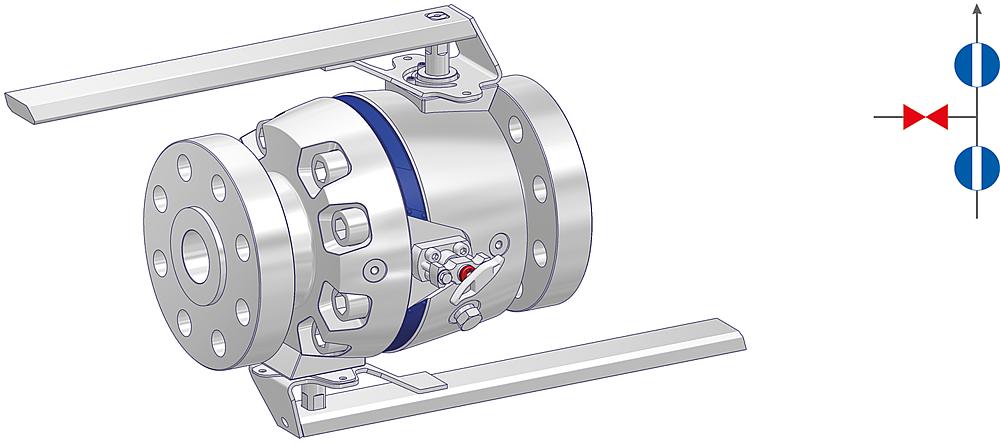 Double Block & Bleed Piping Ball Valves  Drawing (arrangement) 1