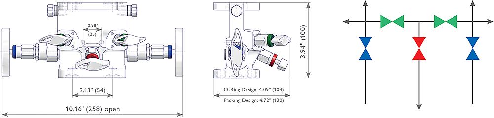 5 Valve Manifolds Drawing (arrangement) 1