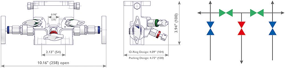 5 Valve Manifolds  Drawing (arrangement) 1