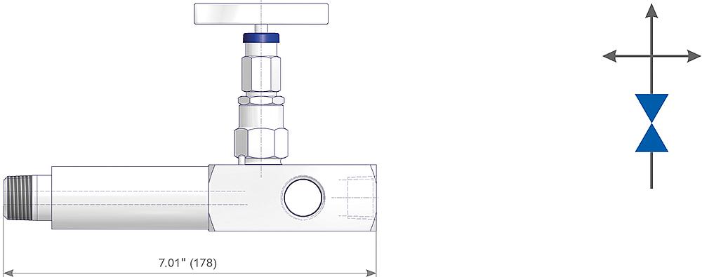 Soft Seated Multiport Gauge Valves Drawing (arrangement) 2